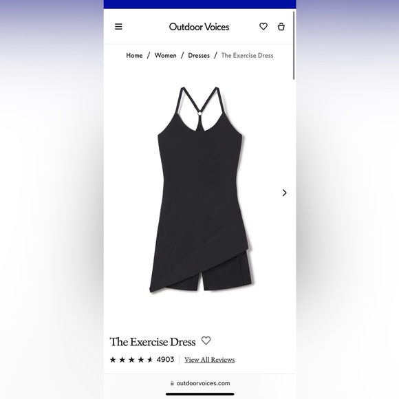 Purple Outdoor Voices exercise dress with biker shorts attached inside size M - Picture 6 of 7